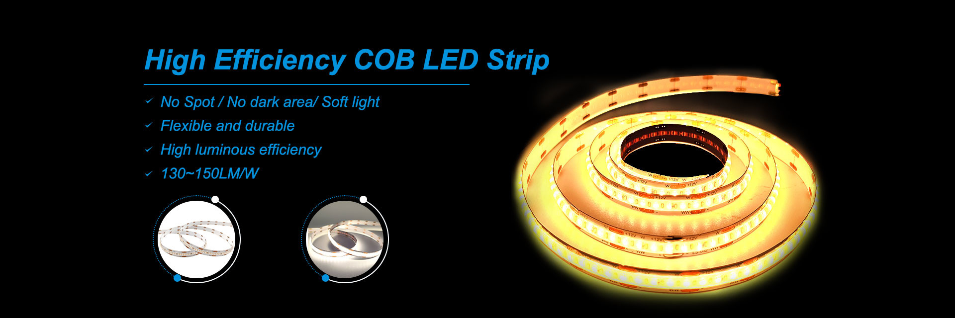 গুণ নমনীয় COB LED স্ট্রিপ কারখানা